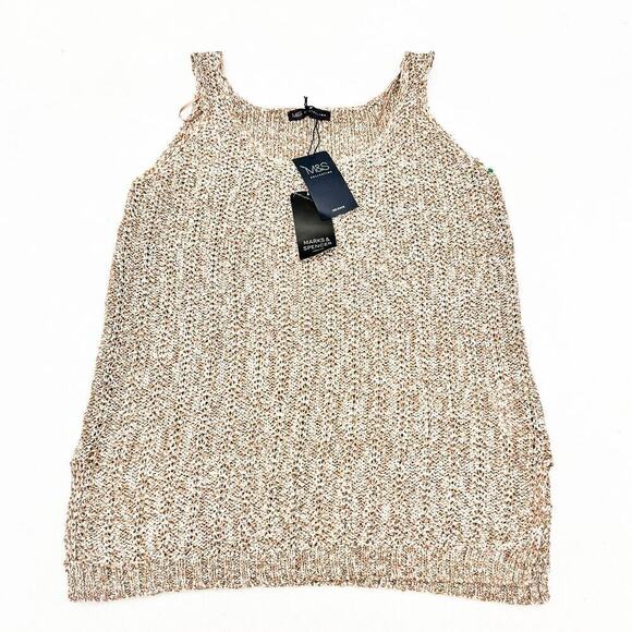 Marks & Spencer Wool Sleeveless Sweater Top Size L - Picture 1 of 5